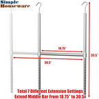 Simple Houseware Adjustable Closet Hanging Rod, Chrome - color: Chrome, size: 1 Pack