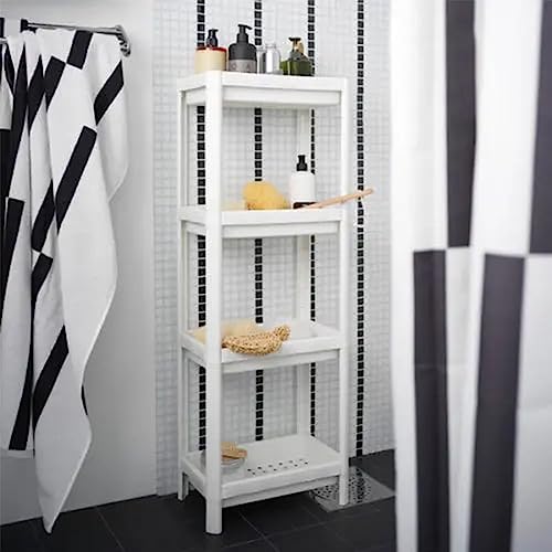 HIEEY 4 Tier Bathroom Shelf,Bathroom Rack, Shelves Organizer, for Bathroom Laundry Pantry Kitchen Narrow Places