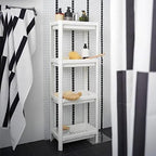 HIEEY 4 Tier Bathroom Shelf,Bathroom Rack, Shelves Organizer, for Bathroom Laundry Pantry Kitchen Narrow Places