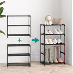 Autonomier 3 Tier Extra Small Shoe Rack (16.3" Wide), Narrow Stackable Shoe Shelf for Kids Toddler Adult, Lightweight Shoe Rack Stand for Closet Dorm Storage Organizer, Front Door Entrance, Entryway - size: 3-Tier