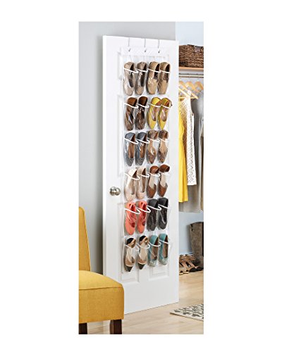 Whitmor 24 Pocket OTD Shoe Organizer Clear - size: 24 Pocket Clear