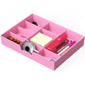 Simple Houseware Drawer Organizer Tray with 9 Adjustable Compartments, Pink - color: Pink, size: 1 Pack