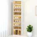 Foldable Shoe Rack Organizer for Closet 9 Tier-18 Pairs Stackable Shoe Storage Cabinet, Collapsible Sneaker Shelf with Doors, Shoe Organizer with Lids Large for Living Room, Entryway - size: 9 Tiers 18 Pairs