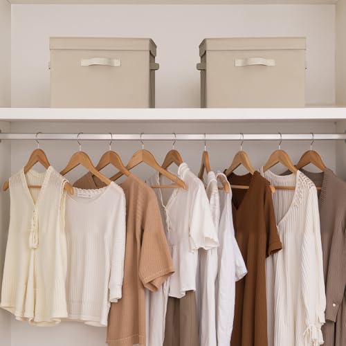 StorageWorks Storage Boxes with Lid, Collapsible Storage Bins with Handles, Stackable Closet Organizers for Shelves, and Bedroom, 15" x11¼x12½, Light Brown, 2-Pack - color: Light Brown, size: 15"L x 11¼"W x 12½"H