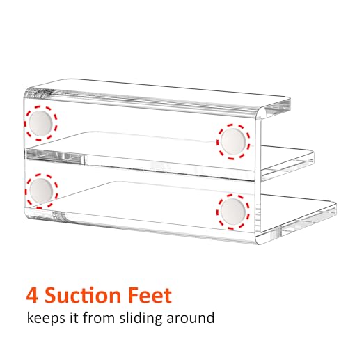 FUCDTEFC Desk Mail Organizer, 2 Section Clear Acrylic File Holder Letter Organizer, Vertical Lightweight Modern Envelope Holder Desk Accessories & Workspace Organizers for Office, Home, School - size: 2 Section Clear