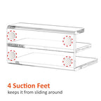 FUCDTEFC Desk Mail Organizer, 2 Section Clear Acrylic File Holder Letter Organizer, Vertical Lightweight Modern Envelope Holder Desk Accessories & Workspace Organizers for Office, Home, School - size: 2 Section Clear