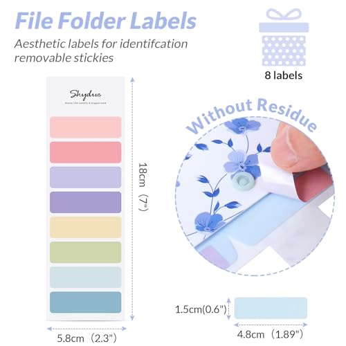 SKYDUE Expanding File Folder with 5 Pockets, Floral Accordion File Organizer for Important Document, Portable Receipt Paper Organizer, School Office Supplies,Blue - color: White Blue