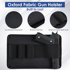 Gun Safe Door Organizer with Strong Adhesive Hook &Loop and Magnet Tape Two Way Mount, Elastic Gun Safe Pistol &Mag Holder for Most Pistols, for Indoor Storage - size: 2 Pack, style: 2 Pouch 1 Elastic Holster