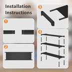 SAN HE Long Shoe Rack-Shoe Organizer 2 Tier Shoe Rack for Closet Front Door Entryway Garage, Stackable Free Standing and Freely Combinable Shoe Storage, Space Saving Small Shoe Shelves.