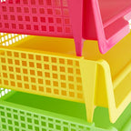 Bright Creations Teacher Supplies Letter Tray Organizer - 6-Pack Rainbow, 9 x 13 x 3 in - Stackable Paper Trays for Classroom & Teacher Desk Organizer