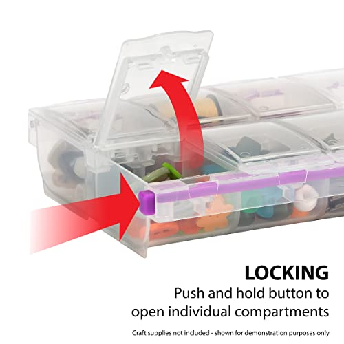 Craft Mates Bead Organizer and Plastic Storage Containers for Crafts, Buttons, Pins and More, 14 Locking Compartments (Display) - style: 14 Locking Compartments (2XL)