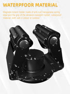 Magnetic Broom Holder for Refrigerator, No Drilling Magnetic Broom Holder Black Steel Magnetic Tool Mount for Home, Kitchen, Laundry, Garage, Workshop - 2 Pack Black+2 Pack Grey - size: 2 pack Grey+2 pack Black