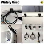 Matenf Under Desk Cable Management Kit - 40 PCS Self-Adhesive Hook & Loop Cable Organizers, Adjustable Cord Hider for Desk, Cable Ties in Office, Home, Kitchen (Black)