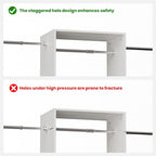 COSIEST Closet System, Closet Organizer with Drawers and Expandable Hanging Rods, Closet Organizer System, Walk-in Closet Wardrobe Clothes Rack, I Shaped