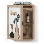 Key Holder Wall Mount Key Holder for Wall, Rustic Vase Key Hooks for Wall Key Hanger with 6 Hooks, Key Storage Box Key Cabinet Key Organizer Key Rack for Home Decor Office Entryway Gift