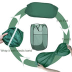 Pop Up Laundry Basket, Collapsible Mesh Laundry Hamper, Vertical Popup Hamper for Laundry, Spacing Saving Storage Basket for Bedroom, Hotel, Cruise, Green - color: Green