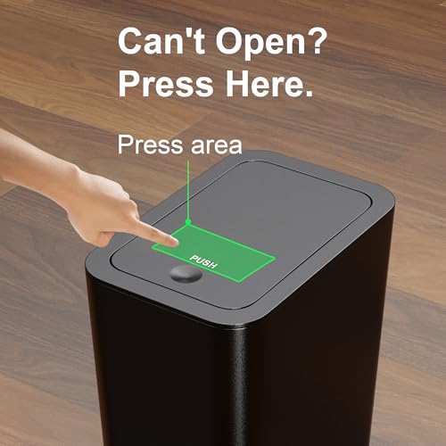 N. NETDOT 3 Pack 10L/2.6 Gal Bathroom Trash Can with Lid, Trash Bin with Press Lid, Small Trash Can/Slim Garbage Cans/Waste Basket for Bathroom,Kitchen,Office,Bedroom - Black,Gray,Off White - color: Black-Gray-Off White