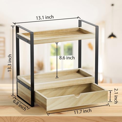 Boulphia 2-Tier Bathroom Organizer (Brown - New) - color: Brown - New