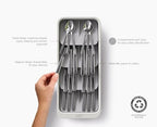 Joseph Joseph DrawerStore Large Tiered Flatware Cutlery Kitchen Drawer Organizer, Holds 48 Pieces, Disassembles for Easy Cleaning, Recycled Plastic - size: Large, style: Flatware Organizer