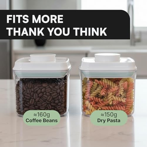 Bop Top Airtight Food Storage Containers with Lid Multi Pack | Kitchen Canister Sets | Air Tight Pantry Container | Pop Top Dry Food Storage Containers for Snacks, Sugar, Flour, Baking, Cereal, Pasta - color: Set of 2