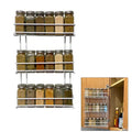 Evelots 2 Pack 3-Tier Spice Rack-Door/Wall Mounted-Sturdy Coated Metal-Up to 36 Bottles - size: 3-Tier (2 Pack), style: Door/Wall Mount