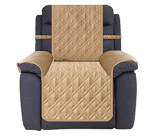 Ameritex Waterproof Nonslip Recliner Cover Stay in Place, Dog Chair Cover Furniture Protector, Ideal Recliner Slipcovers for Pets and Kids (Sand, 23") - color: Sand, size: 23"