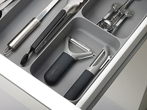 Joseph Joseph DrawerStore Compact Utensil Organizer For Kitchen Drawer Silverware, Flatware Tray, Large, Grey - size: Large, style: Flatware & Utensils Organizer