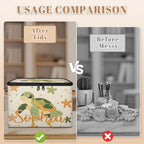 Custom Storage Basket with Name, Personalized Storage Bins with Zipper Lid, Foldable Fabric Storage Box Large capacity with Handle Starfish Turtle - color: Option 26