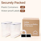 ComSaf 6.7Qt Cereal Storage Container Set of 2 - Ideal for Home Cooks Storing Cereal and Organized Families Organizing Bulk Food，Large Cereal Dispenser Keeps Pantry and Kitchen Countertop Neat - size: 6.7Qt-Rectangle