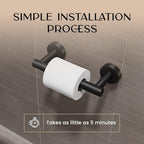 Day Moon™ - Toilet Paper Holder - Modern Roll Holder for Bathroom - 2 Pack - Wall Mount, Black - color: Matte Black, size: Classic 2 Pack