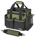SCAVATA Compact Wearable Cleaning Caddy, Small Cleaning Caddy Supplies Organizer with Handle & Shoulder Straps for Housekeepers, Under Sink & Car Cleaning Tool Organizers Bag (Armygreen) - color: Armygreen
