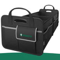 2-Compartment Trunk Organizer & Multi-Compartment Storage Box 600D Waterproof Oxford, with Reflective Strips and 8 Side Mesh Pockets for SUV, Sedan, Minivan- Heavy-Duty Car Organiser(65L) - size: 65l (Organizer Only)