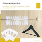 140 Pieces Rectangular Size Dividers, Clothing Hanger Dividers - Premium Clothing Rack Dividers for Exceptional Wardrobe Organization, Writable, by KUKLIPJIM