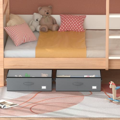 EE-RoomWorld Under Bed Storage with Wheels, No Assemble Required 12 inches height Under Bed Storage bins,Large capacity Rolling Underbed Shoe Storage containers，dorm underbed storage drawers - color: Grey, size: 12 inch height