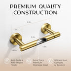 Day Moon™ - Toilet Paper Holder - Modern Roll Holder for Bathroom - 1 Pack - Wall Mount - Classic, Gold - color: Gold, size: Classic 1 Pack