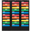 Essex Wares - 30 Pocket File Pocket Chart, Black, 42" Wide x 47" Tall - Versatile Wall Hanging File Folder Organizer for Classroom, Office, Home, and More - Wall Folder Organizer - 30 Pockets - size: 30 Pocket