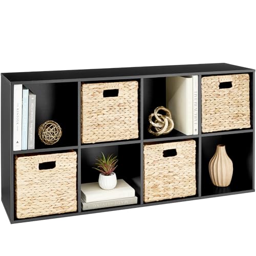 Best Choice Products 8-Cube Storage Organizer, 13.5in Shelf Opening, Bookcase, Display Shelf, Customizable w/ 2 Removable Back Panels – Black - color: Black, size: 8-Cube, 13.5in Shelf Opening