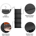 YOUDENOVA Hanging Closet Organizer, 4-Shelf Closet Hanging Shelves, Black - color: Black, size: 4-Tier