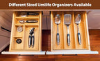 Umilife Drawer Organizer Storage Boxes, 2.5" High Bamboo Drawer Dividers, 3 Rearrangeable Bins for Kitchen, Office Desktop, Clothing, Makeup, vanity, Jewelry - size: 12 x 10 x 2.5" (3 Boxes)