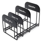 GreenPan Stainless Steel Wire Cookware Storage Rack, 5 Frying Pan Compartments, Countertop or Cabinent Organizer, Minimizes Clutter, Fast Drying, Wipes Clean, Black - size: Frying Pan Storage Rack