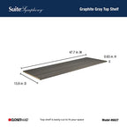 ClosetMaid SuiteSymphony Wood Top Closet Shelf, 48-Inch Wide, Graphite Grey - color: Graphite Grey