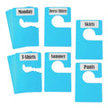 10 Pack White Clothing Rack Size Dividers Plus 45 Labels (1 Inch) and 18 Large Blank Labels, Large Rectangular Clothing Closet Dividers (Blue) - color: Blue, size: 10 PACK