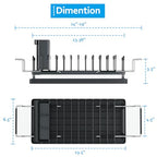 ANTOPY Sink Dish Drying Rack - Expandable Small Dish Rack Over Sinks with Silicone Drying Tray, Dish Drainer for Kitchen Counter with Cutlery Holder, Drying Rack Fit for 14’’-19’’ Kitchen Sink - style: In Sink (Small)
