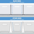 STORi Bliss 10" x 6" Open Clear Pantry Organizer Bin, Plastic Containers with Handle for Kitchen, Fridge, Cabinet, Closet, Bathrom, Undersink Storage Made in USA - style: Set of 1