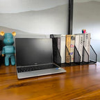 2 Set Desk Organizers, Metal Desk Magazine File Holder and 1 Pen Holder, 2 Compartments Mesh File Holder, Mesh Desktop Organizer and Storage,Black - color: 2 File Holder With Compartments Black