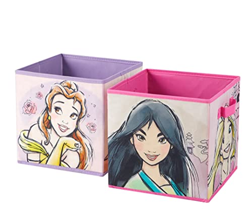 Disney Princess Collapsible Storage Cubes, Set of 2, 10"x10" - color: Princess / Multicolor