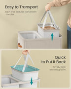 SONGMICS Laundry Basket, 44.9 Gal. Laundry Hamper, 2 Compartments, Easy Assembly, with Lid and Handles, Removable Liners, 22 x 15.7 x 29.5 Inches, Cappuccino Beige ULCB813L01 - color: Cappuccino Beige, size: 170 L (2-Section)