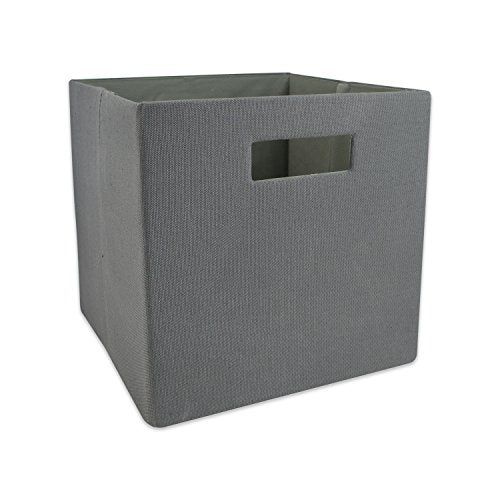 DII Poly-Cube Storage Collection Hard Sided, Collapsible Solid, Small, Gray - color: Gray, size: Small Square, 11x11x11"