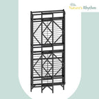 Nature's Rhythm 3-Tier Metal Storage Rack, Adjustable Garage Shelving Metal Shelving Unit (12.84 x 11.27 x 32.54inch, Black) - size: 3-Tier