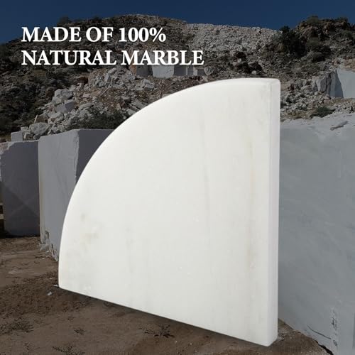 Koville 2 Pcs White Marble Corner Shower Shelves for Bathroom, 10'' Polished Marble Corner Shelves, Wall Mounted Stone Corner Shower Caddy, No Drilling Adhesive Shower Shelf - Namib Fantasy - color: Namib Fantasy White, size: 2-Layer